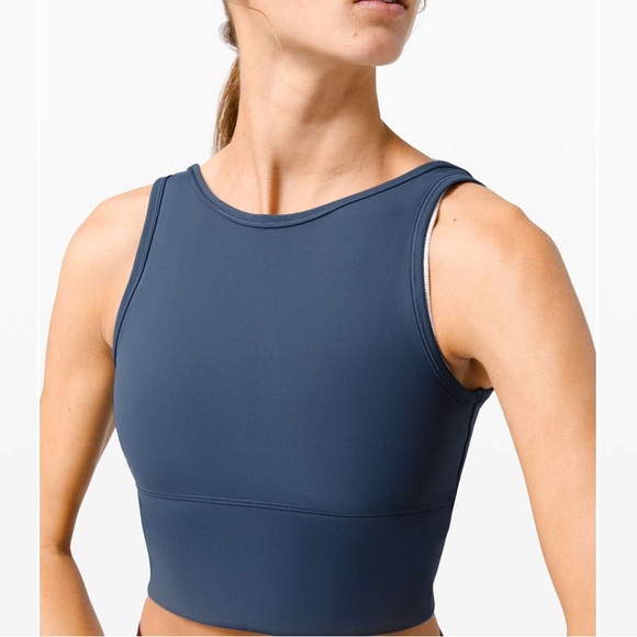 Lululemon Power Pivot Tank Everlux, Iron Blue, reversible front to back - Picture 2 of 9